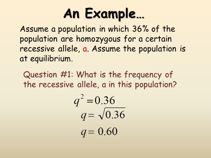 Hardy weinberg problems answer key