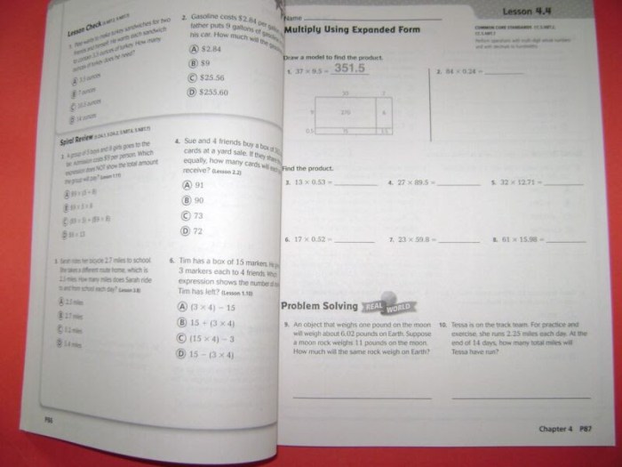 Lesson 39 homework 4.5 answer key