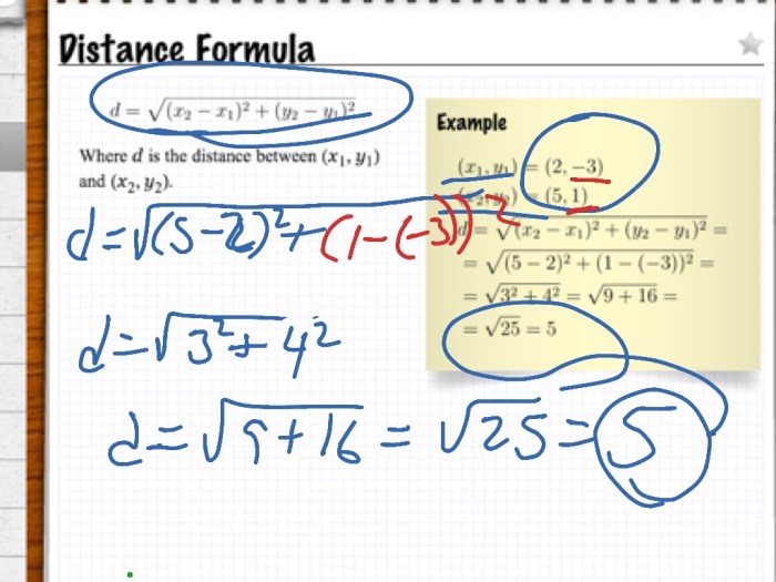 Quiz 2 distance formula and applications