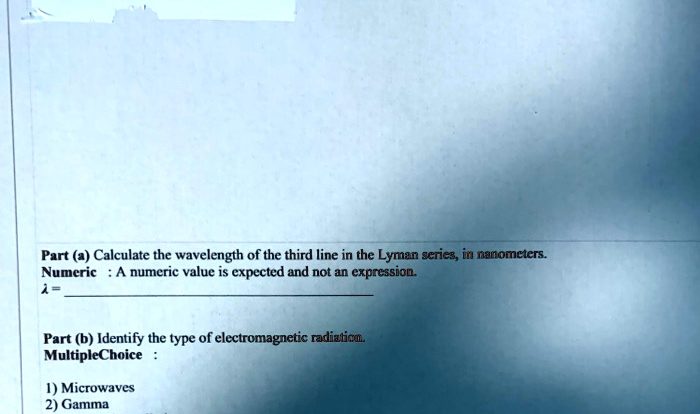 Consider the lyman series of electron transitions in hydrogen