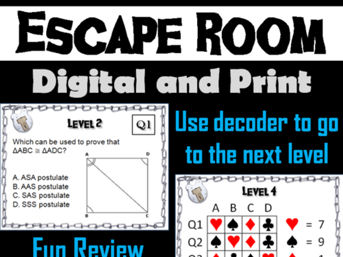 Right triangle trigonometry escape room answer key