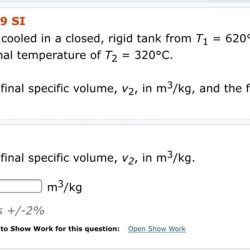 Water vapor is cooled in a closed rigid tank from